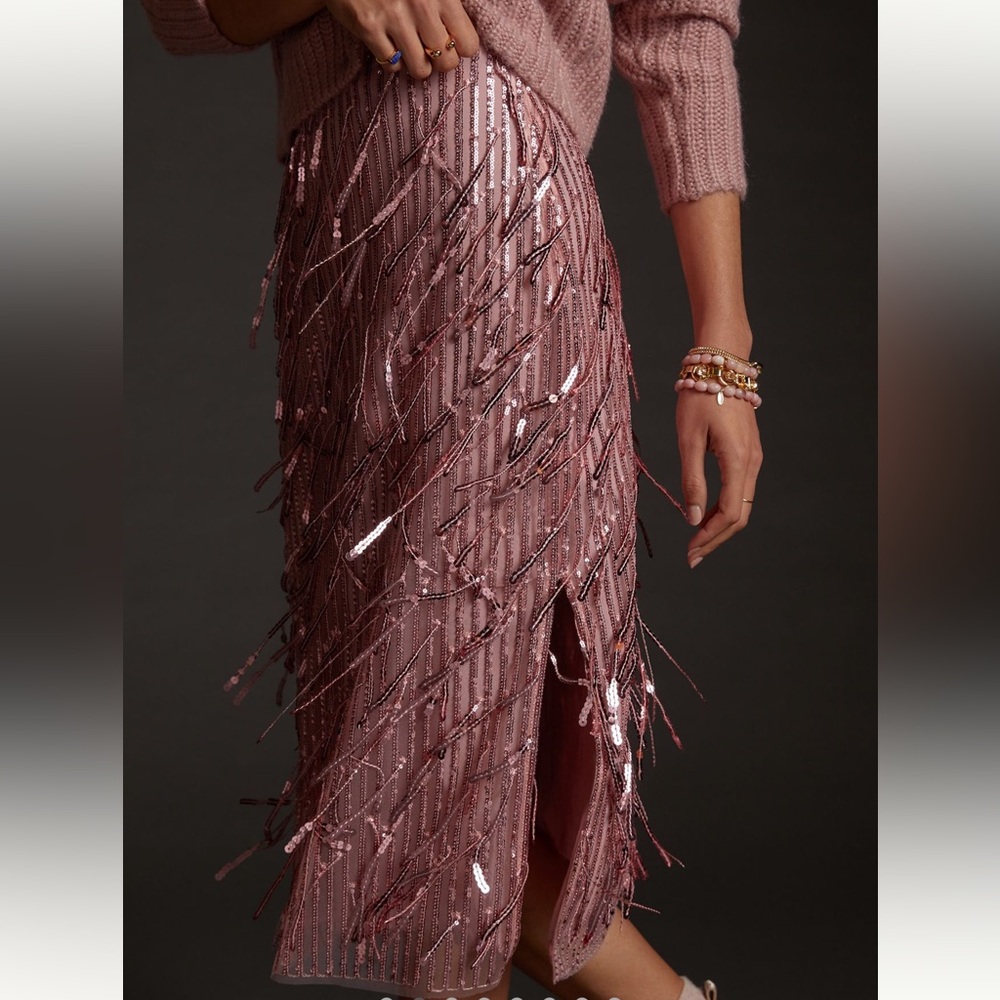 NWT Anthropologie Maeve Sequin Skirt - Picture 2 of 6